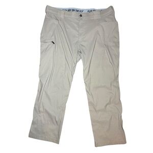 Duluth Trading Co Beige Cargo Pants Relaxed Fit 42/30 Flex Dry on The Fly